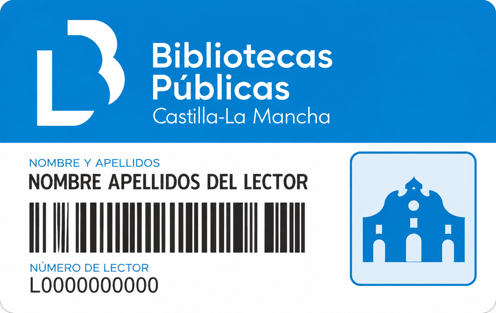 Ejemplo de carnet de lector de la biblioteca